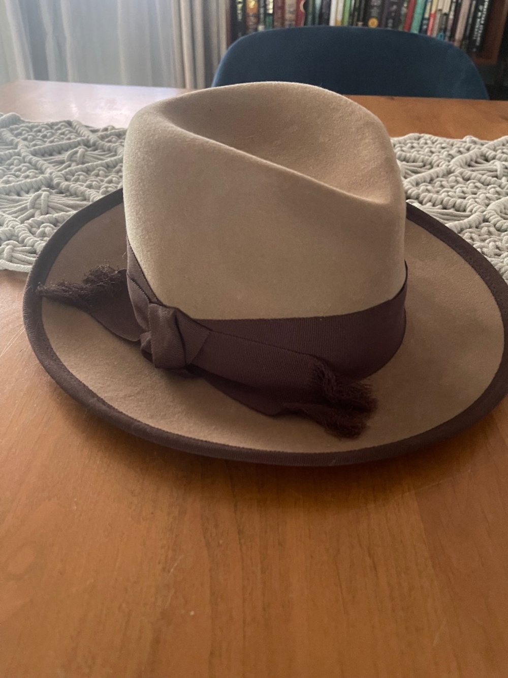 Eric Javits - Tan/Brown Wool Fedora Hat